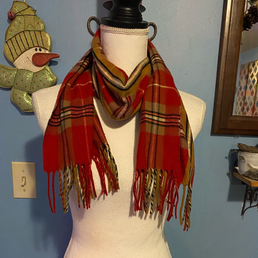 V.Fraas, Cashmink, Red Plaid, Winter Scarf